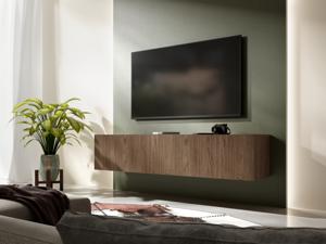 Tv-meubel KINGSTON 1 klapdeur 140 cm walnoot