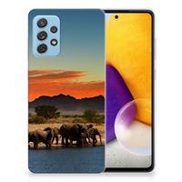 Samsung Galaxy A72 TPU Hoesje Olifanten - thumbnail