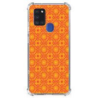 Samsung Galaxy A21s Doorzichtige Silicone Hoesje Batik Oranje