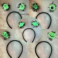 glow-in-the-dark halloween hoofdband - geest en vleermuis hoofddeksel - griezelige schedel feestaccessoire - oplichtende halloween rekwisiet Lightinthebox - thumbnail