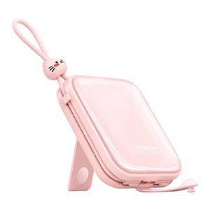 Joyroom JR-L008 Cutie Power Bank 10000mAh w. USB-C & Lightning-kabels - 22.5W - Roze