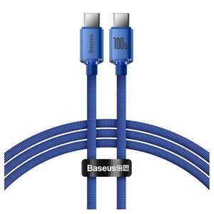 Baseus Crystal Shine USB-C / USB-C Kabel CAJY000703 - 2m - Blauw