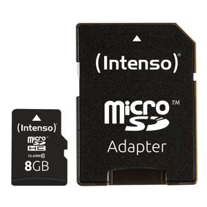 Intenso High Performance microSDHC-kaart 8 GB Class 10 Incl. SD-adapter