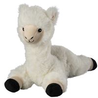 Magnetron warmte knuffel lama/alpaca wit 37 cm - thumbnail