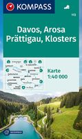 Wandelkaart 113 Davos - Arosa - Prättigau - Klosters | Kompass - thumbnail