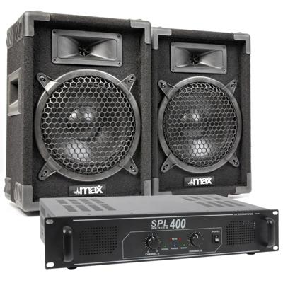 Max Complete 400W Speakerset MAX8 met Versterker Max Complete 400W Speakerset MAX8 met Versterker