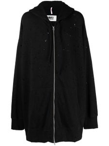 MM6 Maison Margiela veste oversize à capuche - Noir