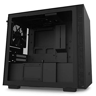 NZXT H210 - Mini-ITX PC Gaming Case - Front I/O USB Type-C Port - Tempered Glass Side Panel - Cable Management System - Water-Cooling Ready - Radiator Bracket - Steel Construction - Black