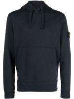 Stone Island hoodie en coton à patch Compass - Bleu - thumbnail