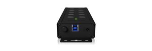 ICY BOX IB-HUB1703-QC3 USB 3.2 Gen 1 (3.1 Gen 1) Type-B 5000 Mbit/s Zwart