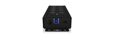 ICY BOX IB-HUB1703-QC3 USB 3.2 Gen 1 (3.1 Gen 1) Type-B 5000 Mbit/s Zwart