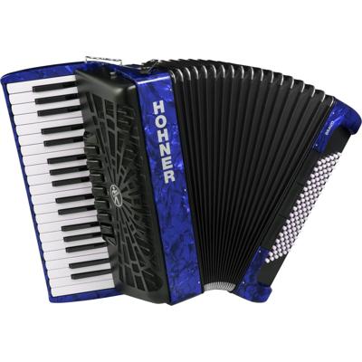 Hohner Bravo III 96 Blauw, Silent Key accordeon