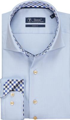 Sleeve7 Overhemd Luxe Visgraat Blauw Sleeve7 Overhemd Luxe Visgraat Blauw