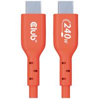 club3D USB-C-kabel USB-C stekker 2.00 m Oranje CAC-1573 - thumbnail