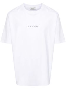 Lanvin t-shirt en coton à logo brodé - Blanc