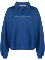 Alexander Wang sweat en coton à logo brodé - Bleu