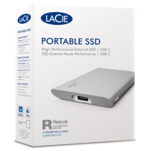 LaCie Portable SSD 2 TB Externe SSD harde schijf (2,5 inch) USB-C Moon Silver STKS2000400