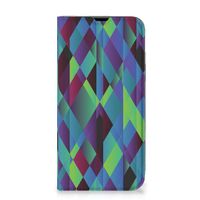 iPhone 13 Pro Max Stand Case Abstract Green Blue