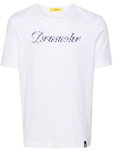 Drumohr t-shirt en coton à logo imprimé - Blanc