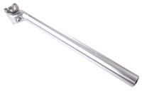 TOM zadelpen vast 27,2 x 350 mm aluminium zilver