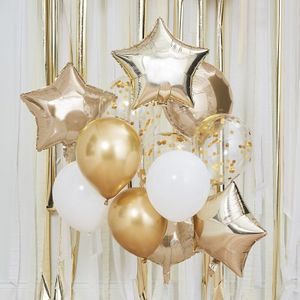 Ballonnen Mix Metallic Goud (12st)