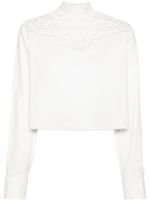 Philosophy Di Lorenzo Serafini blouse en coton à broderies anglaises - Blanc