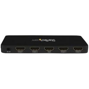 StarTech.com 4K HDMI 4-poorts videosplitter 1x4 HDMI-splitter met sterke aluminiumbehuizing 4K 30 Hz