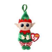 TY Ty Beanie Boo's Clip Christmas Elf Green Belly 7cm - thumbnail