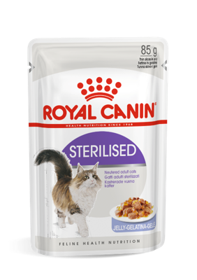 Royal Canin Sterilised in Jelly natvoer kattenvoer zakjes 12x85g Royal Canin Sterilised in Jelly natvoer kattenvoer zakjes 12x85g