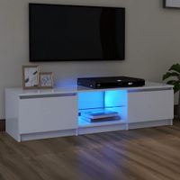 Tv-meubel met LED-verlichting 140x40x35,5 cm wit - thumbnail