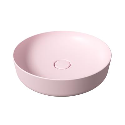 Salenzi Form ronde opbouw waskom met clickwaste mat roze 45cm Salenzi Form ronde opbouw waskom met clickwaste mat roze 45cm