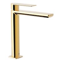 Wastafelkraan Tres Loft | Opbouw | Mengkraan | Hoog model | 1-hendel | Rond | 24k Goud glans