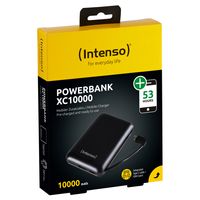 Intenso XC10000 Powerbank 10000 mAh LiPo USB-A, USB-C Zwart Statusweergave - thumbnail