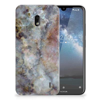Nokia 2.2 TPU Siliconen Hoesje Marmer Grijs Nokia 2.2 TPU Siliconen Hoesje Marmer Grijs