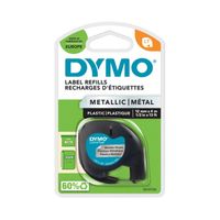 DYMO S0721730 labelprinter-tape Zwart op metallic - thumbnail