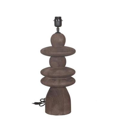 Callain Brown mangohouten tafellampvoet rond