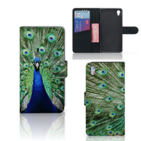 Sony Xperia Z2 Telefoonhoesje met Pasjes Pauw