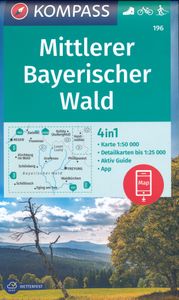 Wandelkaart 196 Mittlerer Bayerischer Wald | Kompass