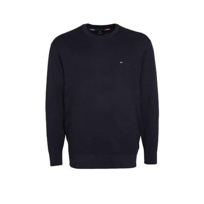 Tommy Hilfiger Big & Tall +size trui Plus Size van biologisch katoen donkerblauw