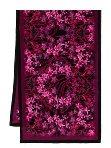 Versace foulard en soie à fleurs - Rose