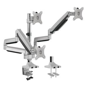 LogiLink BP0052 Monitor-tafelbeugel 3-voudig 33,0 cm (13) - 81,3 cm (32) Zilver Kantelbaar, Zwenkbaar