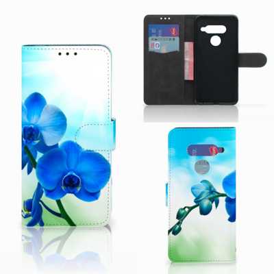 LG V40 Thinq Hoesje Orchidee Blauw - Cadeau voor je Moeder