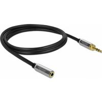 DeLOCK 85779 audio kabel 0,5 m 3.5mm Zwart, Grijs