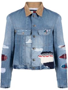 Greg Lauren x Tommy Hilfiger veste en jean à design patchwork - Bleu