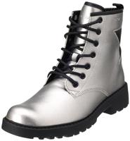Geox Meisje J Casey Girl enkellaars, Dk Silver Black, 35 EU
