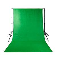 Set Achtergronddoeken voor Fotostudio - 1,90 x 2,95 m - Inclusief reistas - Statieven inbegrepen - Zwart - 1 Stuks