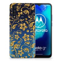 Motorola Moto G8 Power Lite TPU Case Gouden Bloemen - thumbnail