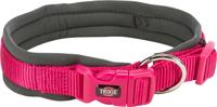 TRIXIE HALSBAND HOND PREMIUM NEOPREEN FUCHSIA / GRIJS 49-55X2,5 CM