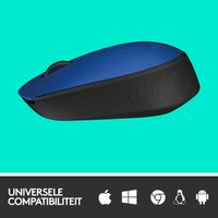 Logitech M171 Muis Draadloos, Radiografisch Optisch Blauw, Zwart 3 Toetsen 1000 dpi - thumbnail