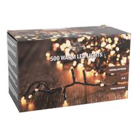 Kerstverlichting warm wit buiten 500 lampjes 1000 cm inclusief timer en dimmer   -